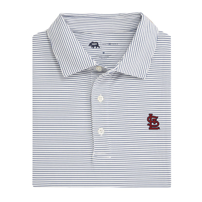 St. Louis Cardinals Birdie Stripe Performance Polo