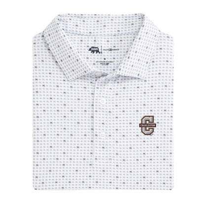 College Of Charleston Tour Logo Printed Performance Polo