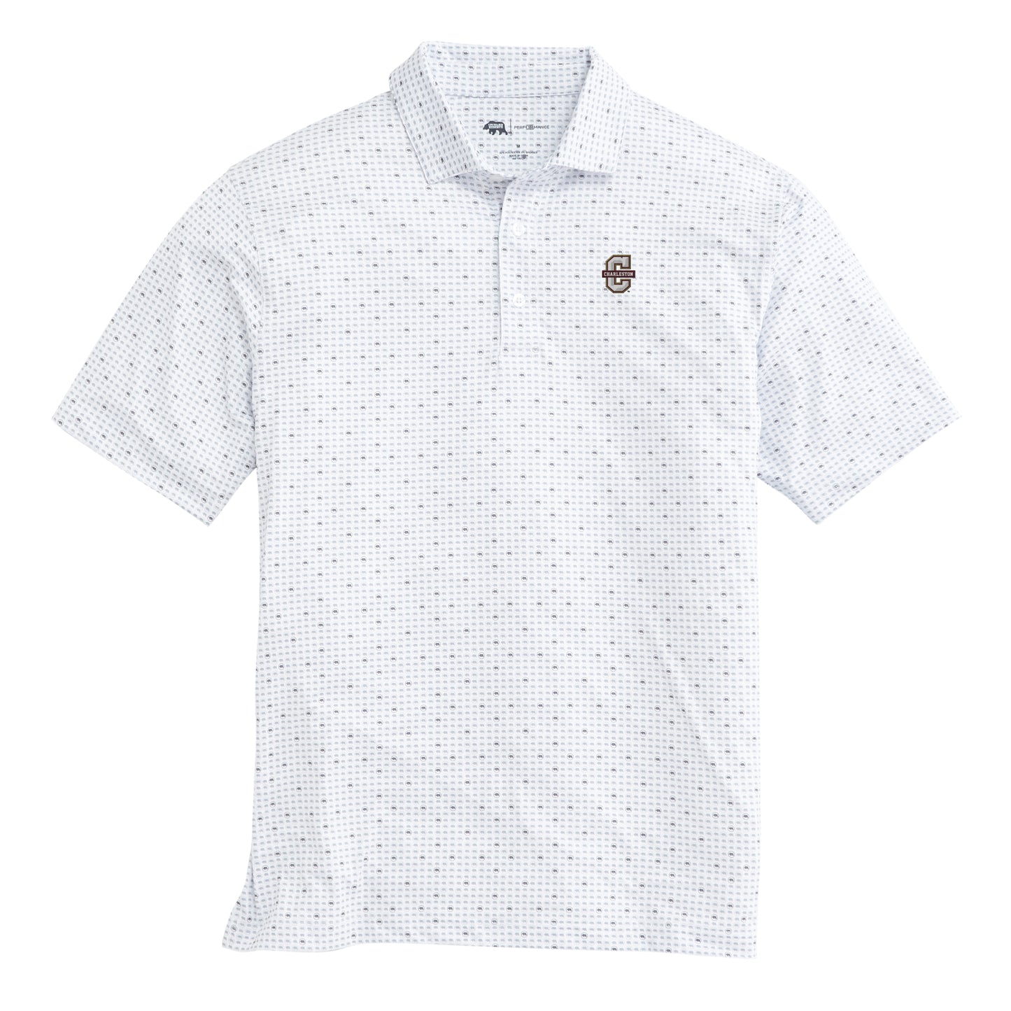 College Of Charleston Tour Logo Printed Performance Polo