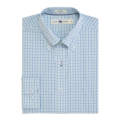 Quincy Classic Fit Quad Shirt - Ensign Blue