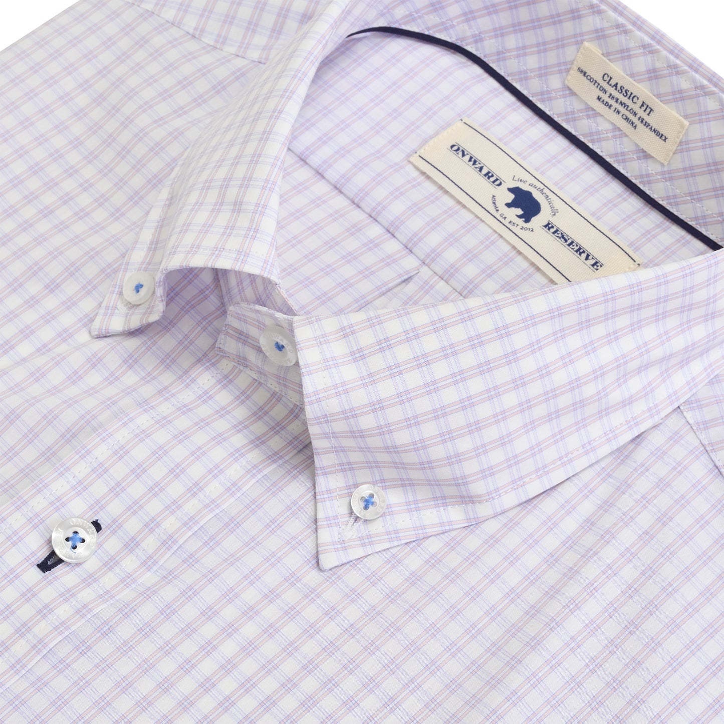 Walton Classic Fit Quad Shirt - Sea Pink