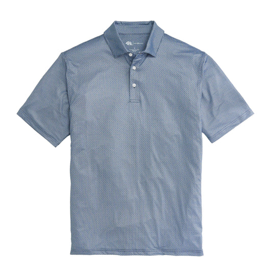 Range Printed Performance Polo - Dark Denim