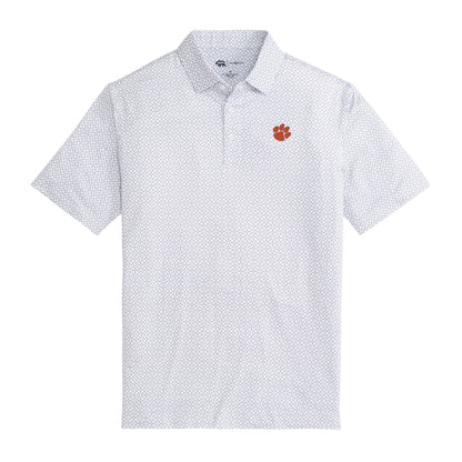 Clemson Gameday Printed Performance Polo - White