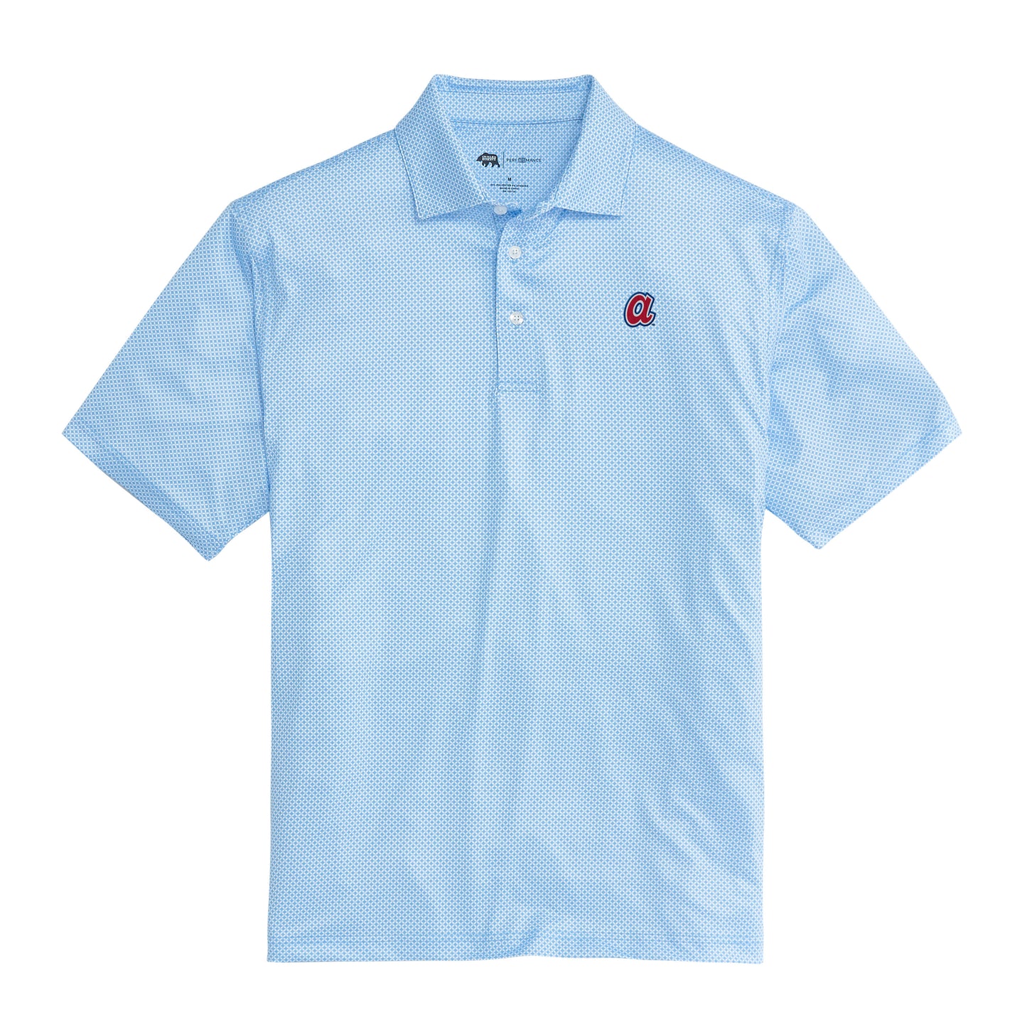 Atlanta Braves Cooperstown Scope Printed Performance Polo - Sky