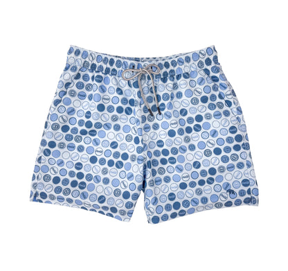 Coca-Cola Bottle Cap Swim Trunk - Sky