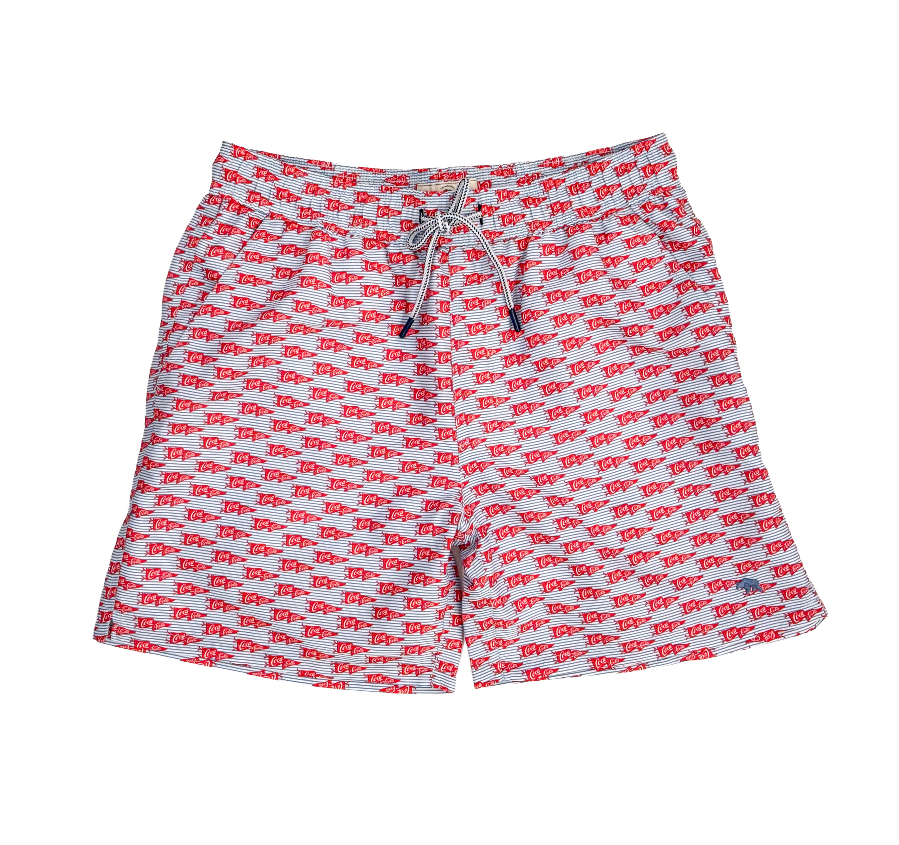 Coca-Cola Pennant Swim Trunk - White – Onward Reserve