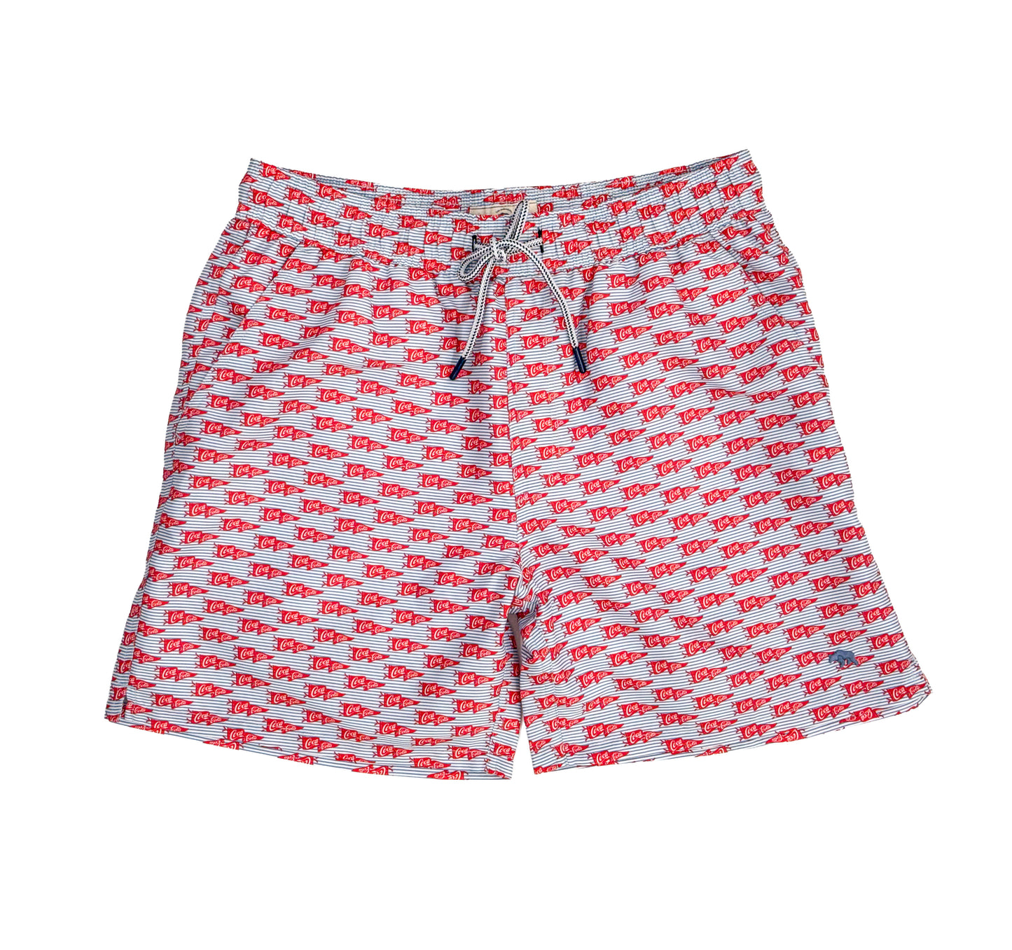 Coca-Cola Pennant Swim Trunk - White