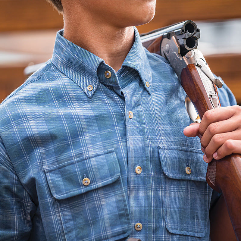 Conon Corduroy Shirt - Smoke Pine