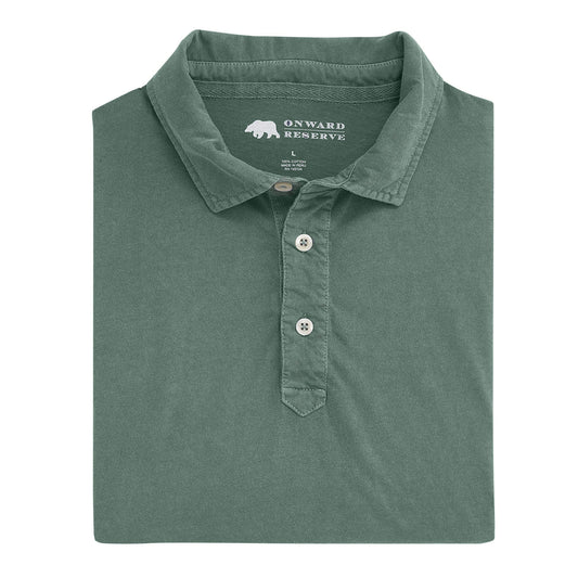 Perry Long Sleeve Polo - Dark Forest