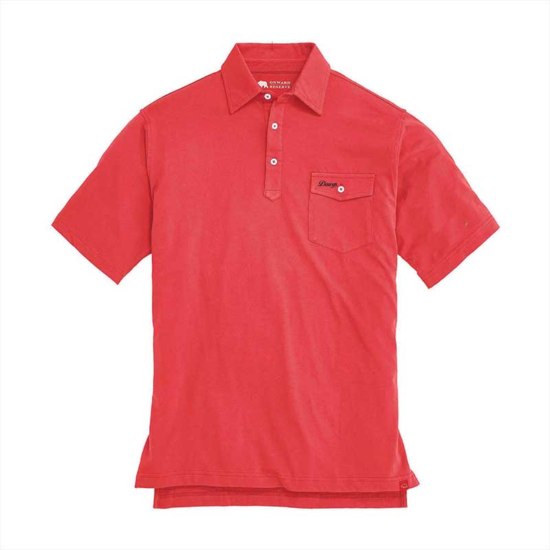 Dawgs Vintage Script Old School Polo - Red