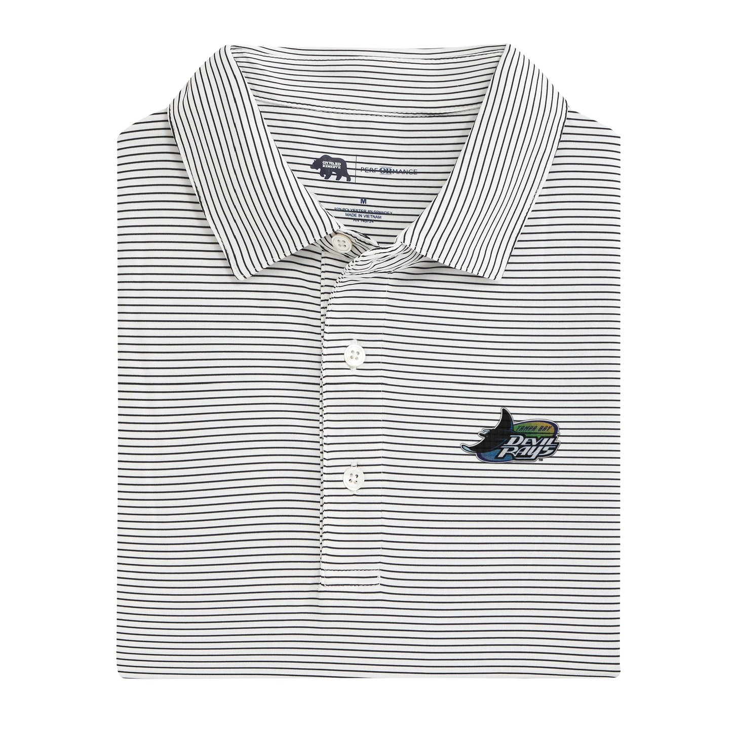 Tampa Bay Rays Cooperstown Birdie Stripe Performance Polo