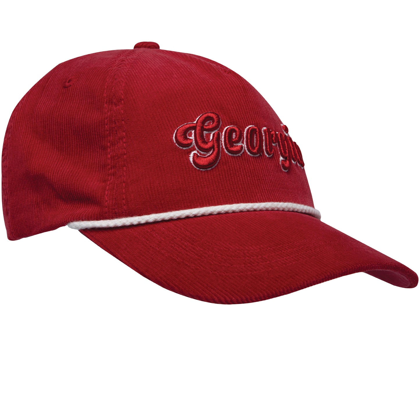 UGA Georgia Script Corduroy Rope Hat - Red