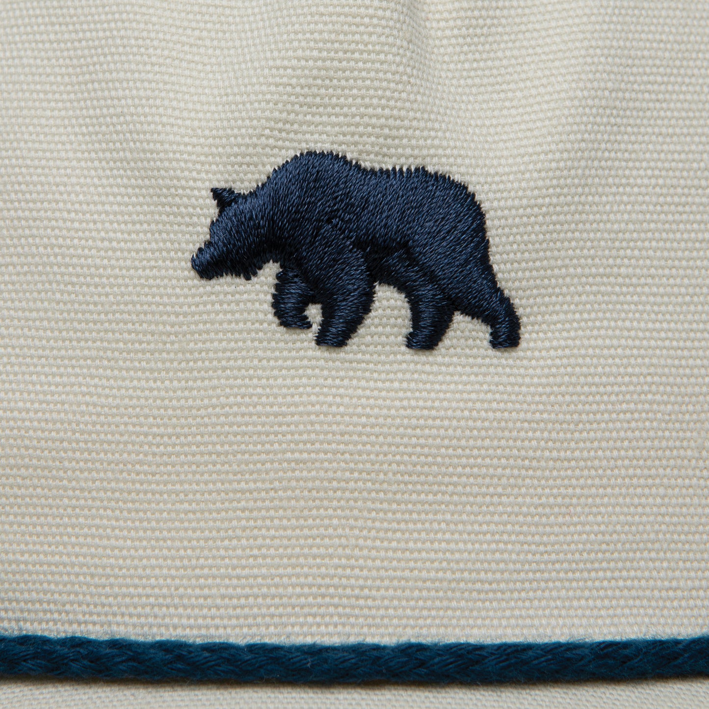 Bear Logo Oxford Rope Hat - White