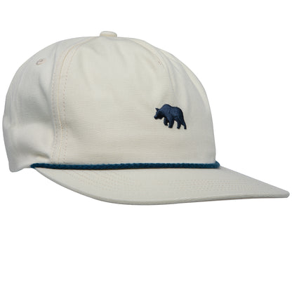 Bear Logo Oxford Rope Hat - White