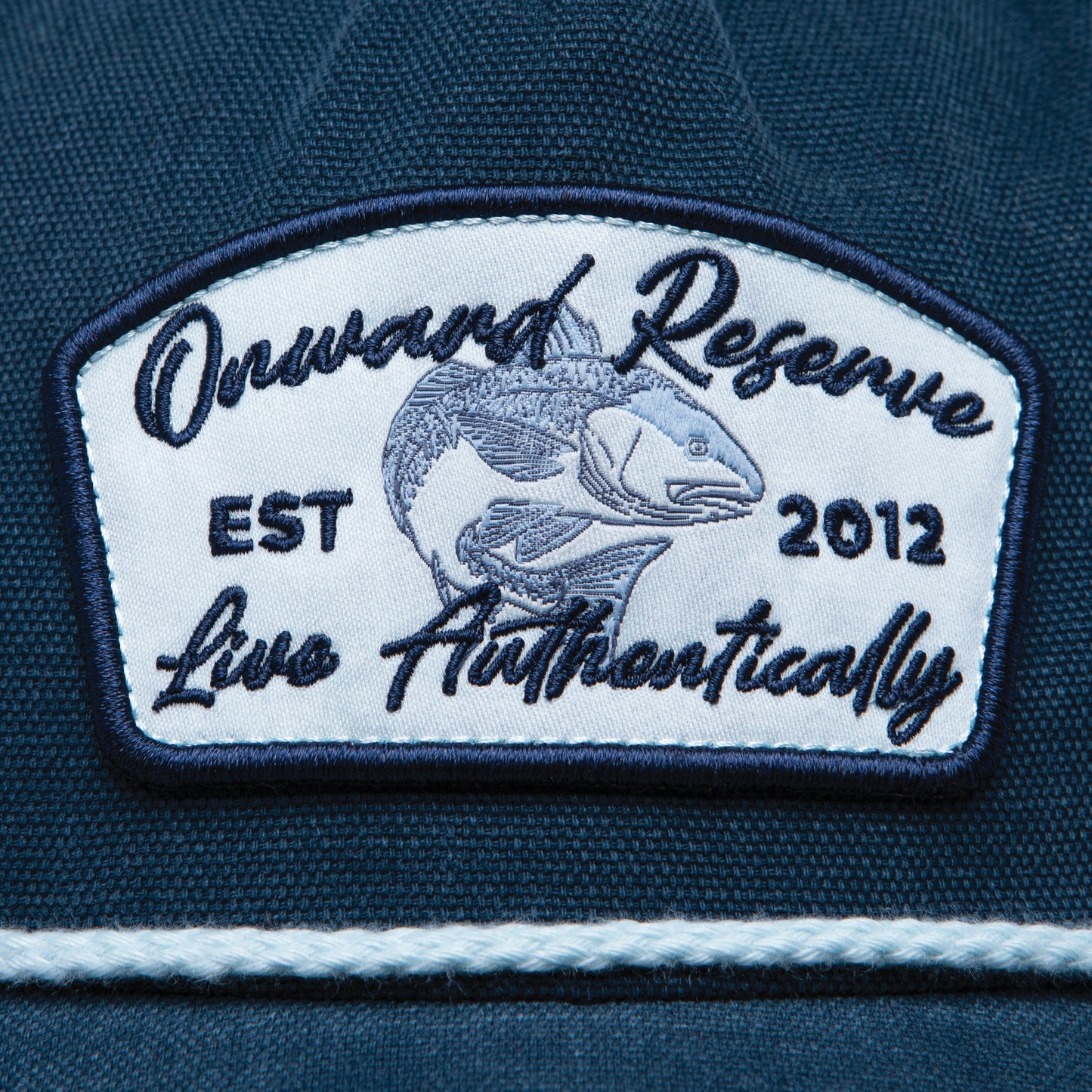 Gone Fishing Oxford Rope Hat - Captains Blue
