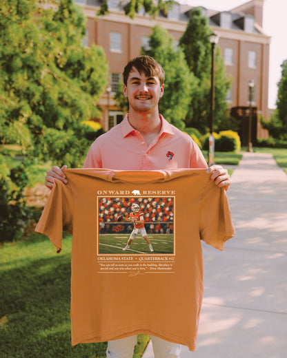 Oklahoma State Drew Mestemaker Tee - Washed Orange