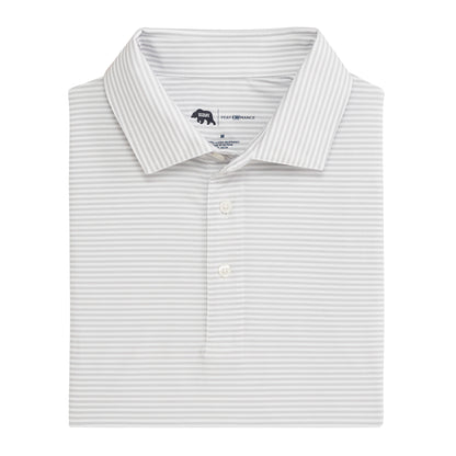 Echo Stripe Performance Polo - Harbor Mist