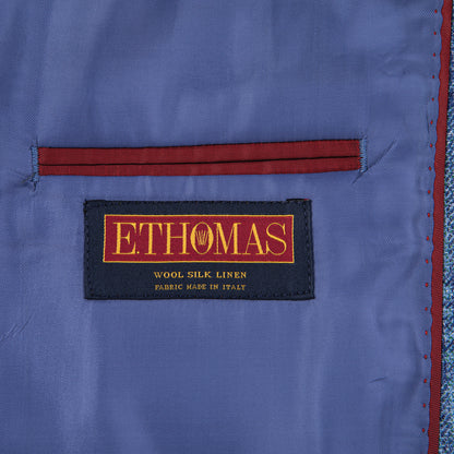 E. Thomas Provincial Blue Plaid Sport Coat