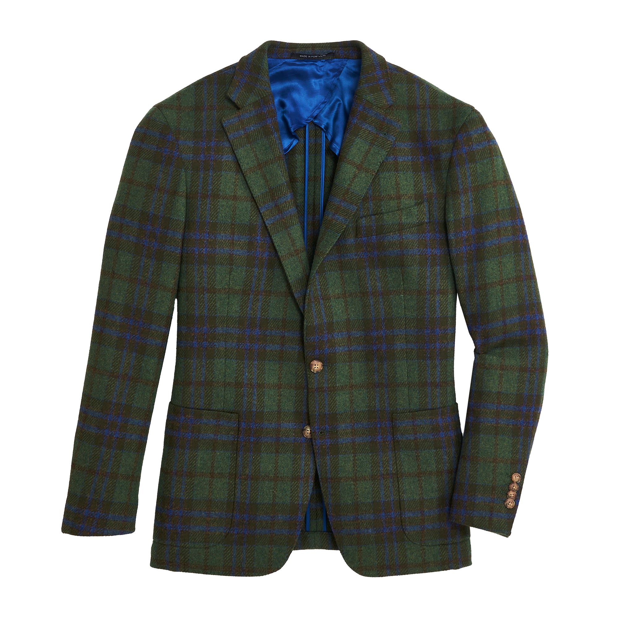 Fox Brothers Forest Marina Plaid Sport Coat Dark Forest