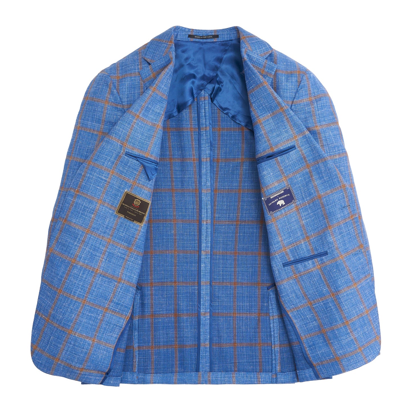 Fratelli Lichen Blue Windowpane Sport Coat