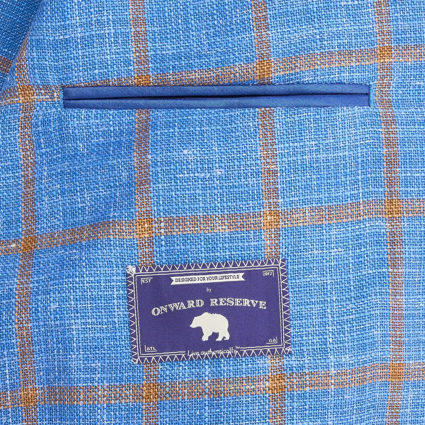 Fratelli Lichen Blue Windowpane Sport Coat