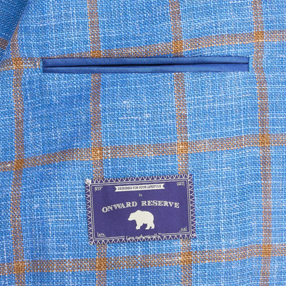 Fratelli Lichen Blue Windowpane Sport Coat