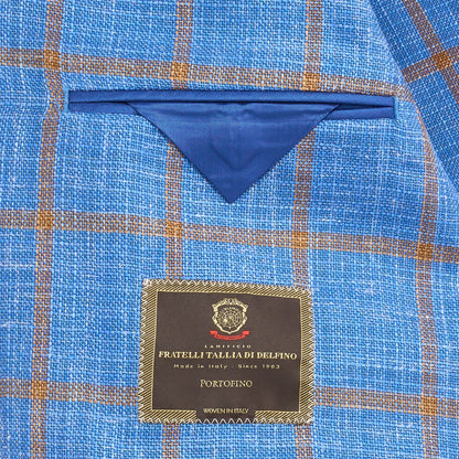 Fratelli Lichen Blue Windowpane Sport Coat