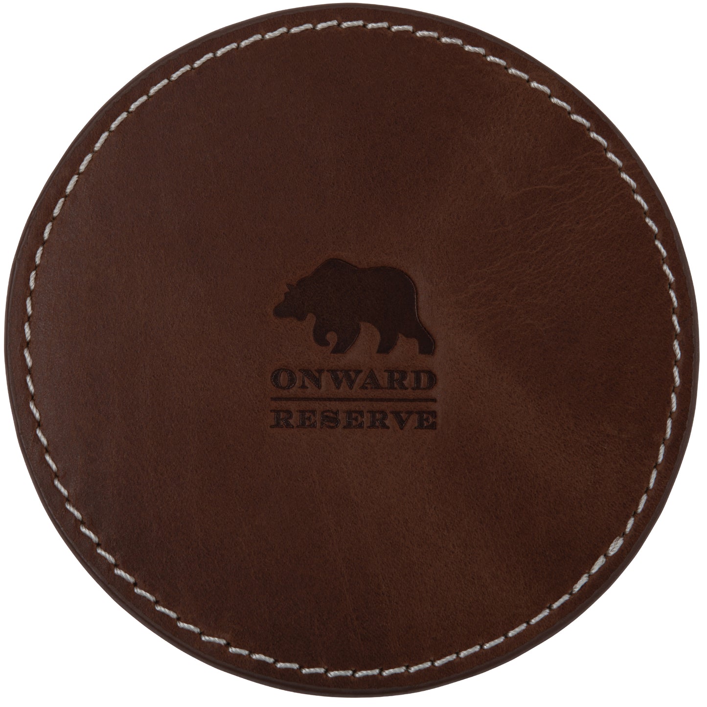 Leather Coaster Set - Tobacco