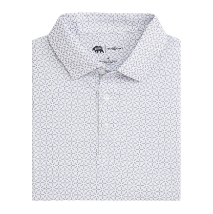 Gameday Printed Performance Polo - White