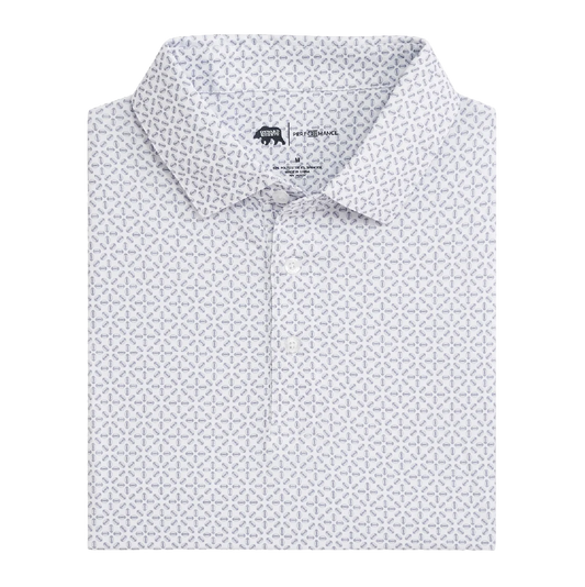 Gameday Printed Performance Polo - White