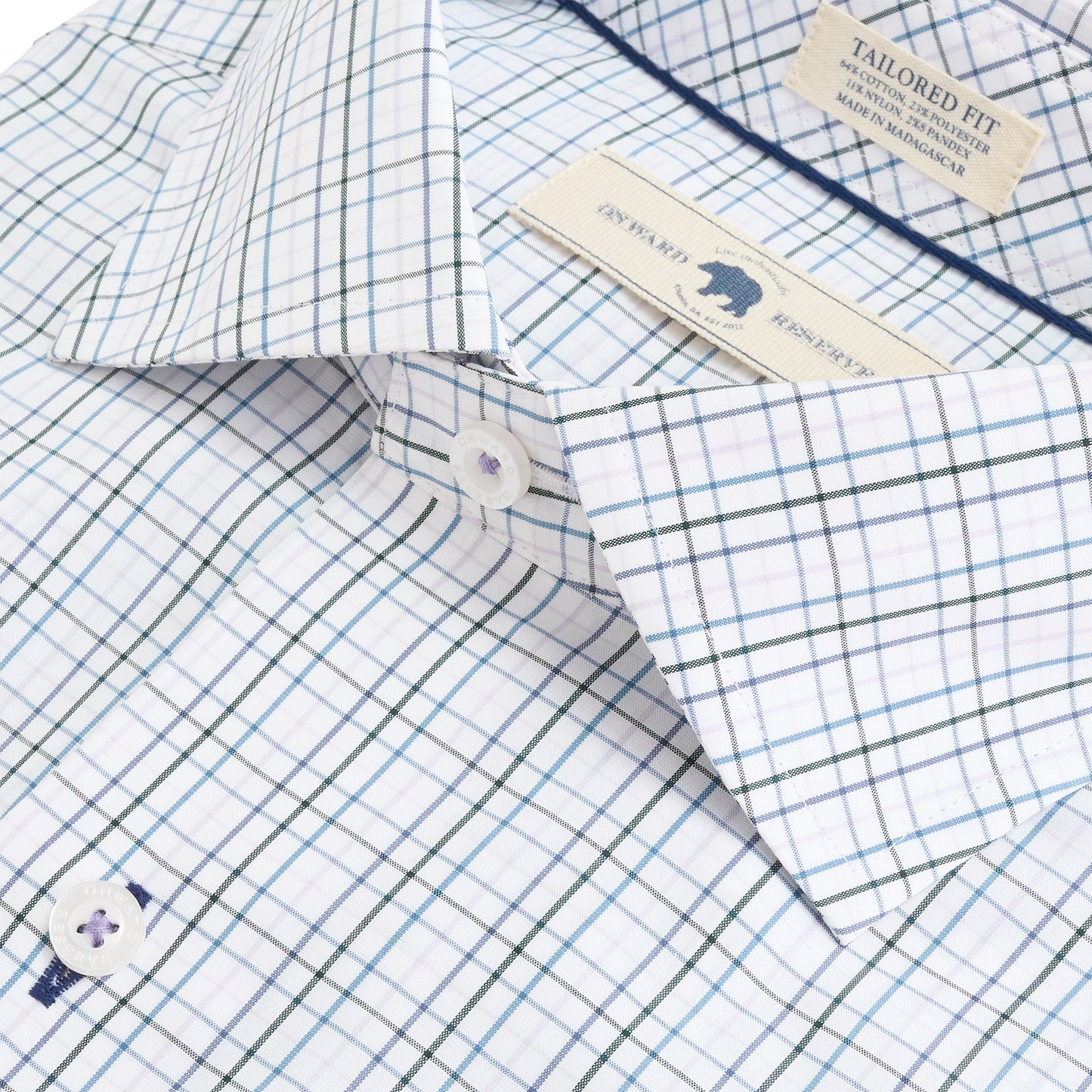 Gannett Tailored Fit Spread Quad Button Down