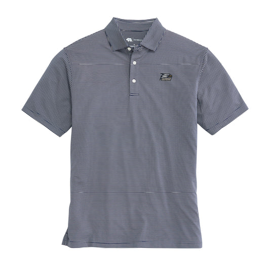 Georgia Southern Birdie Stripe Performance Polo - Dark Denim