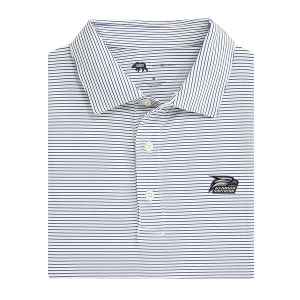 New York Yankees Birdie Stripe Performance Polo True Navy / S