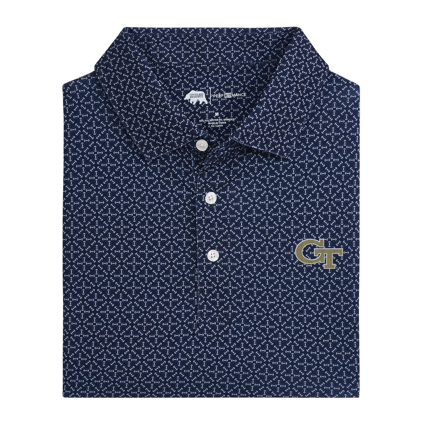 Georgia Tech Gameday Printed Performance Polo - Naval Academy