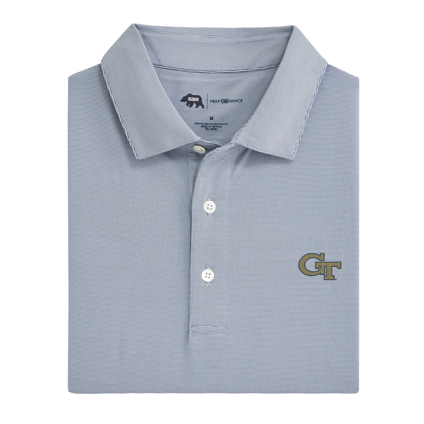 Hairline Stripe Georgia Tech Performance Polo