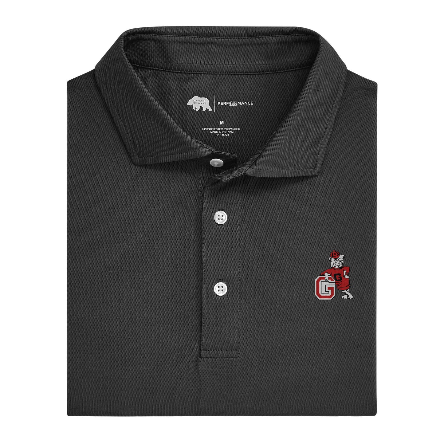 UGA G Dog Solid Performance Pique Polo - Black