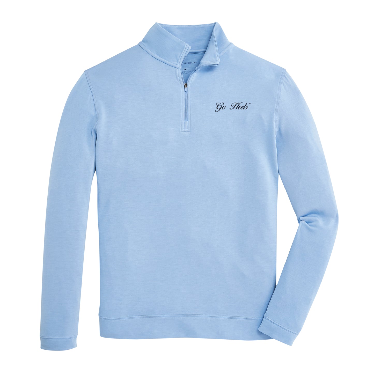 Go Heels Vintage Script Yeager Performance Pullover - Endless Sky