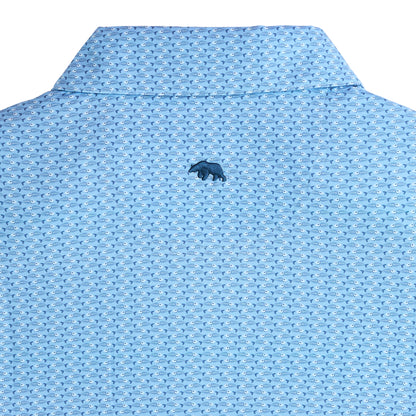 Goldie Printed Performance Polo - Riviera