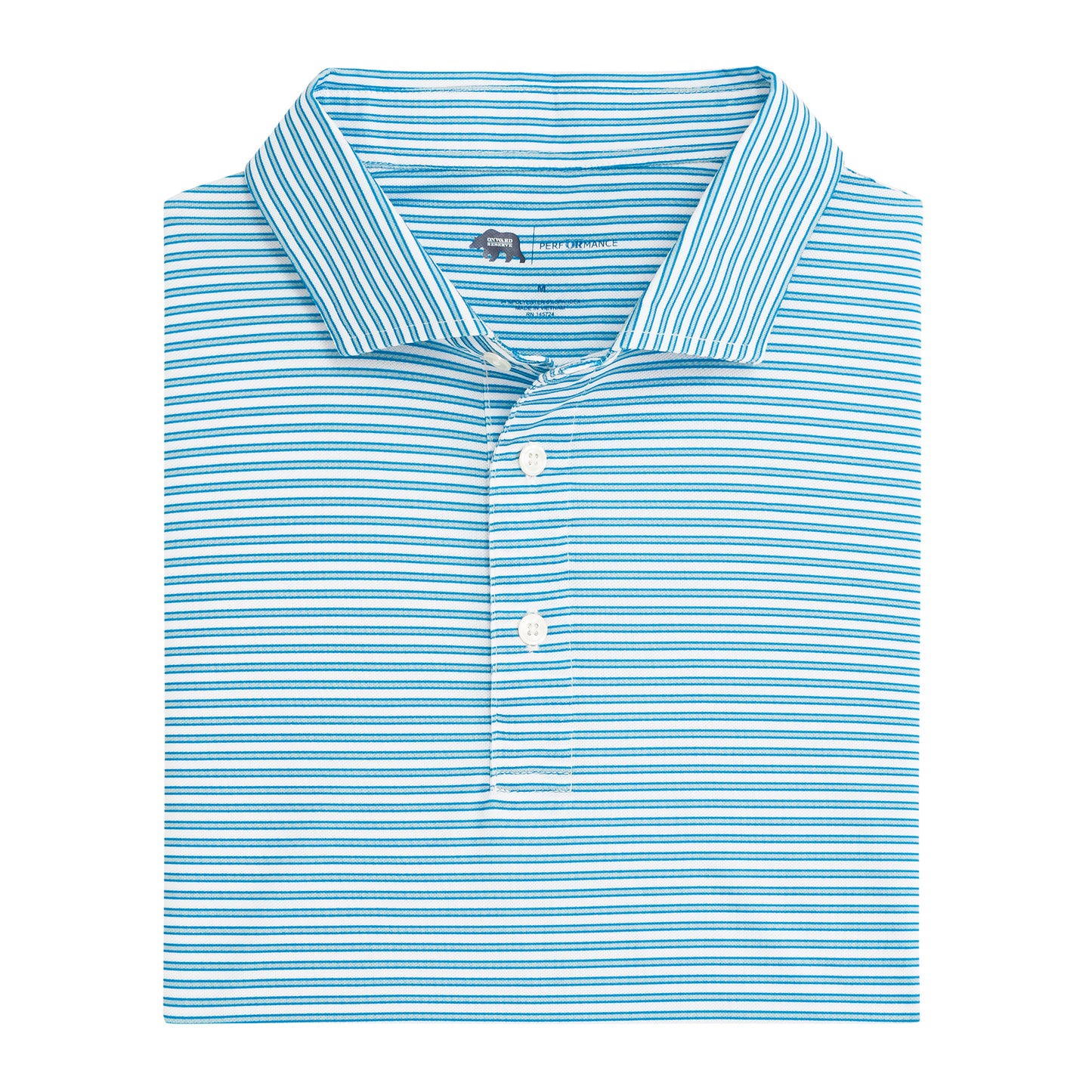 Guide Stripe Performance Pique Polo - Cloud