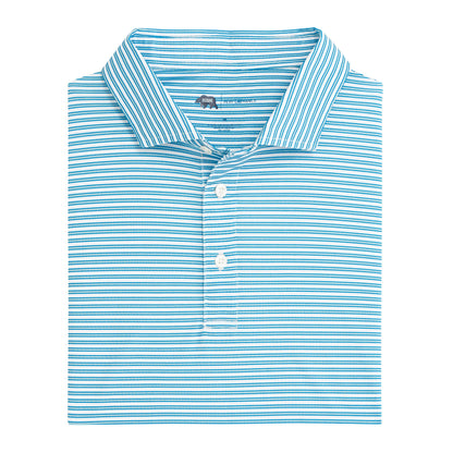 Guide Stripe Performance Pique Polo - Cloud