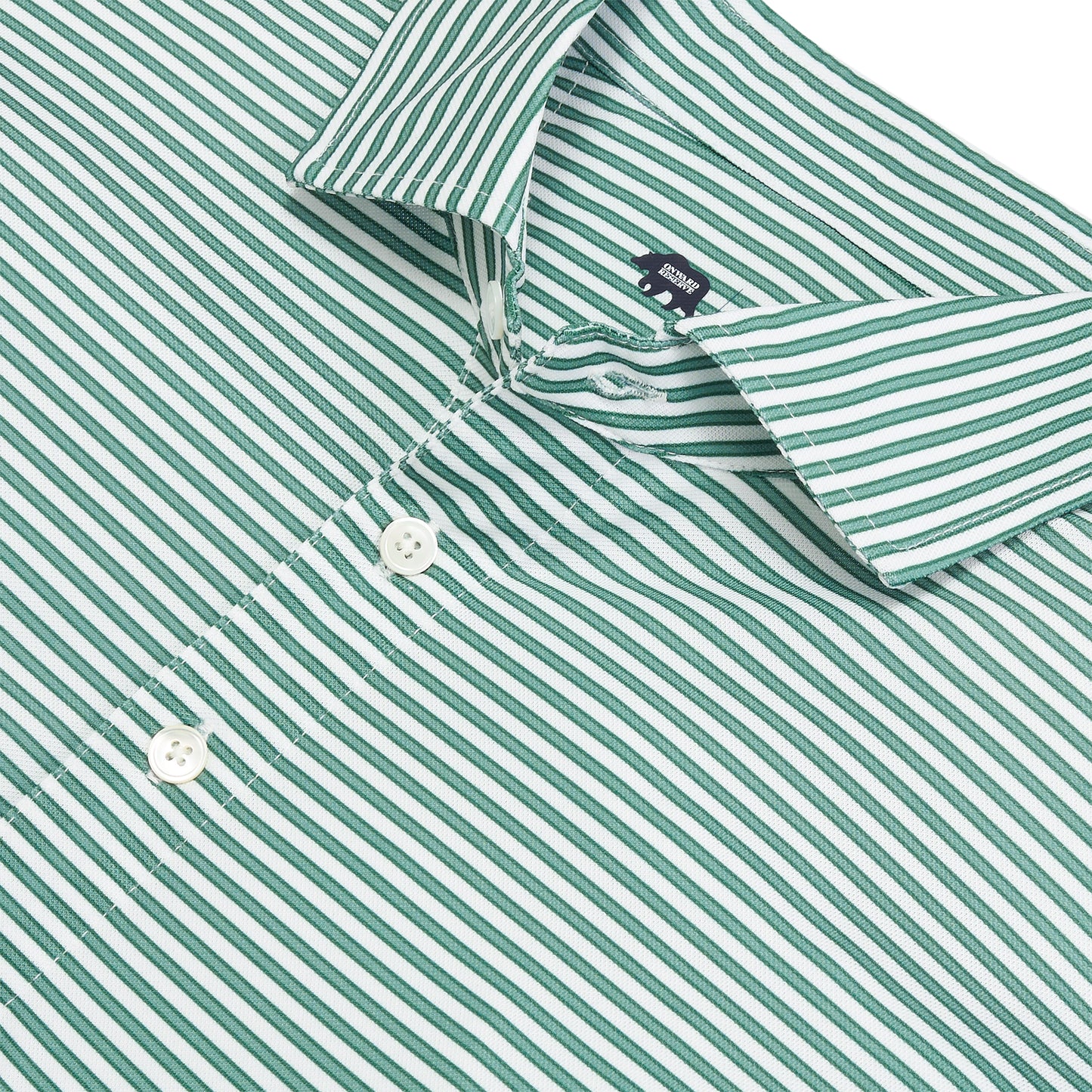 Guide Stripe Performance Pique Polo - Mallard Green