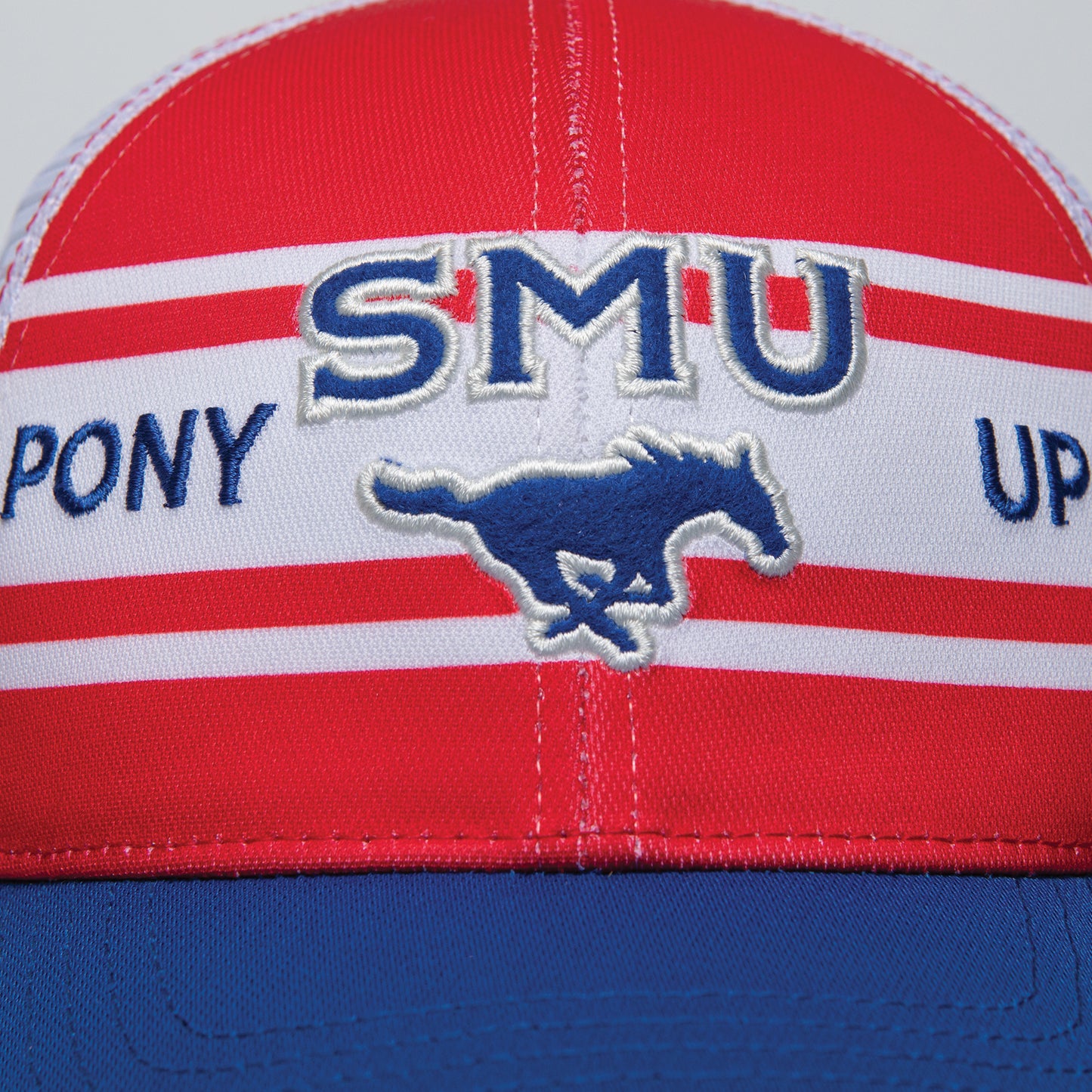 SMU Super Stripe Vintage Trucker - Red