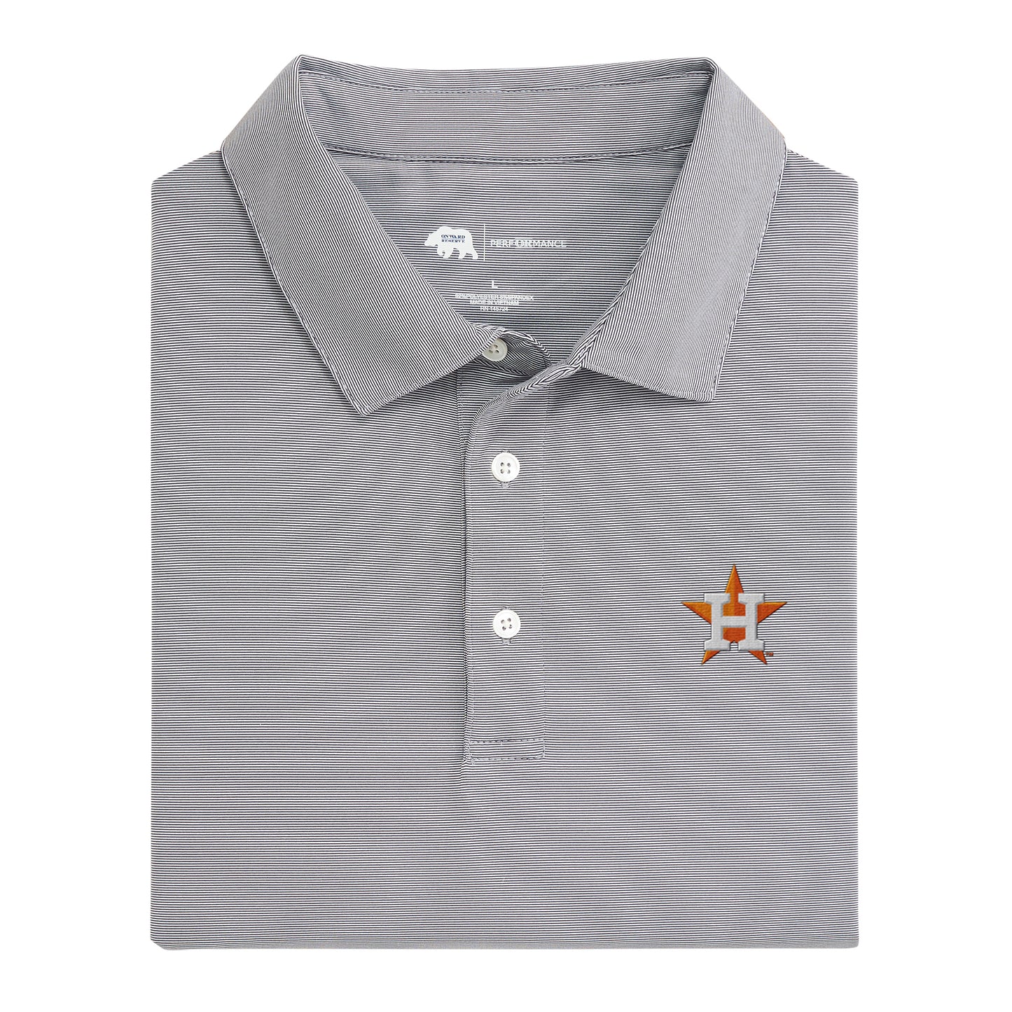 Houston Astros Hairline Stripe Performance Polo - Nine Iron