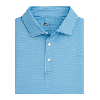 Hairline Stripe Performance Polo - Riviera