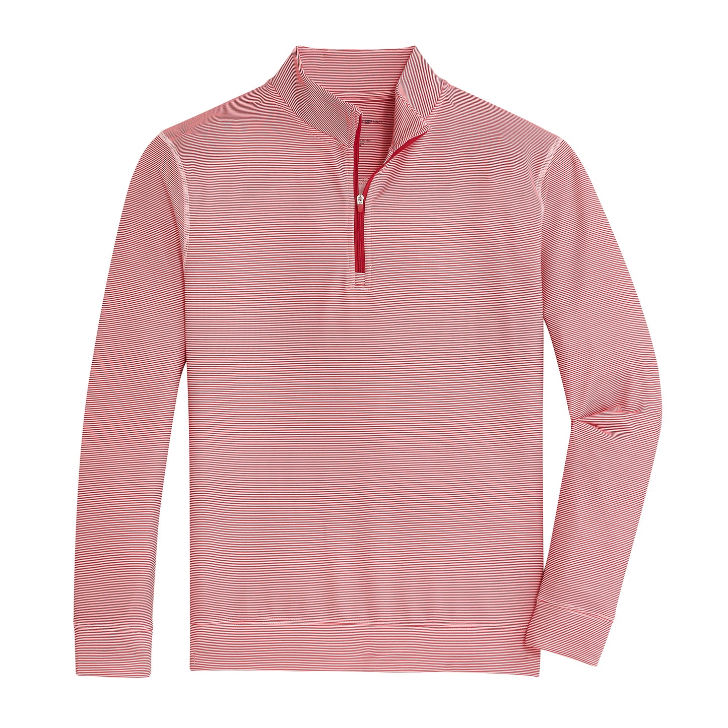 Hairline Stripe Printed Performance 1/4 Zip - Red