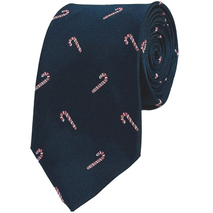 Candy Cane Tie - Classic Navy