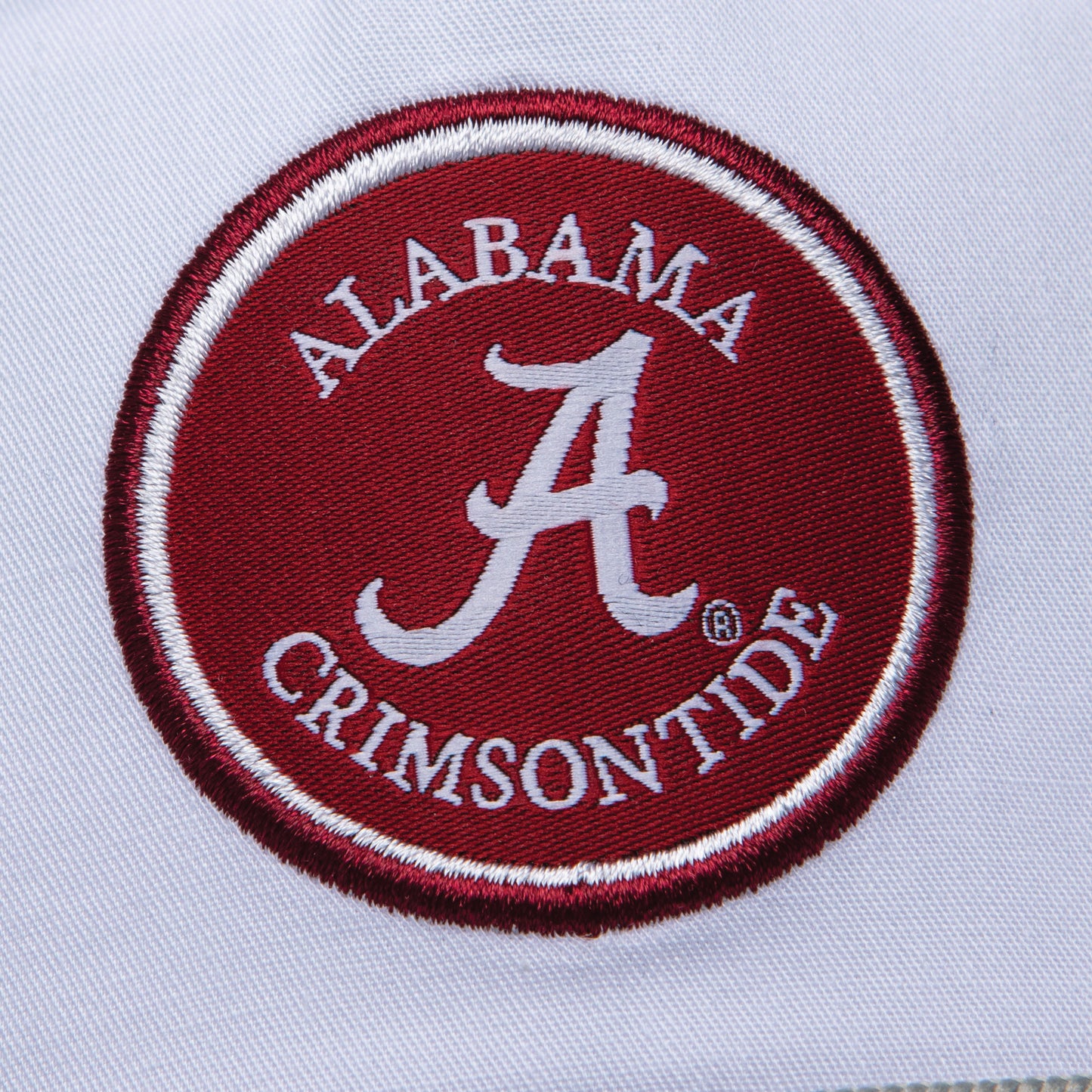 Alabama Patch Rope Hat - White Hat / Grey Rope