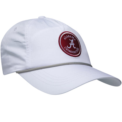 Alabama Patch Rope Hat - White Hat / Grey Rope