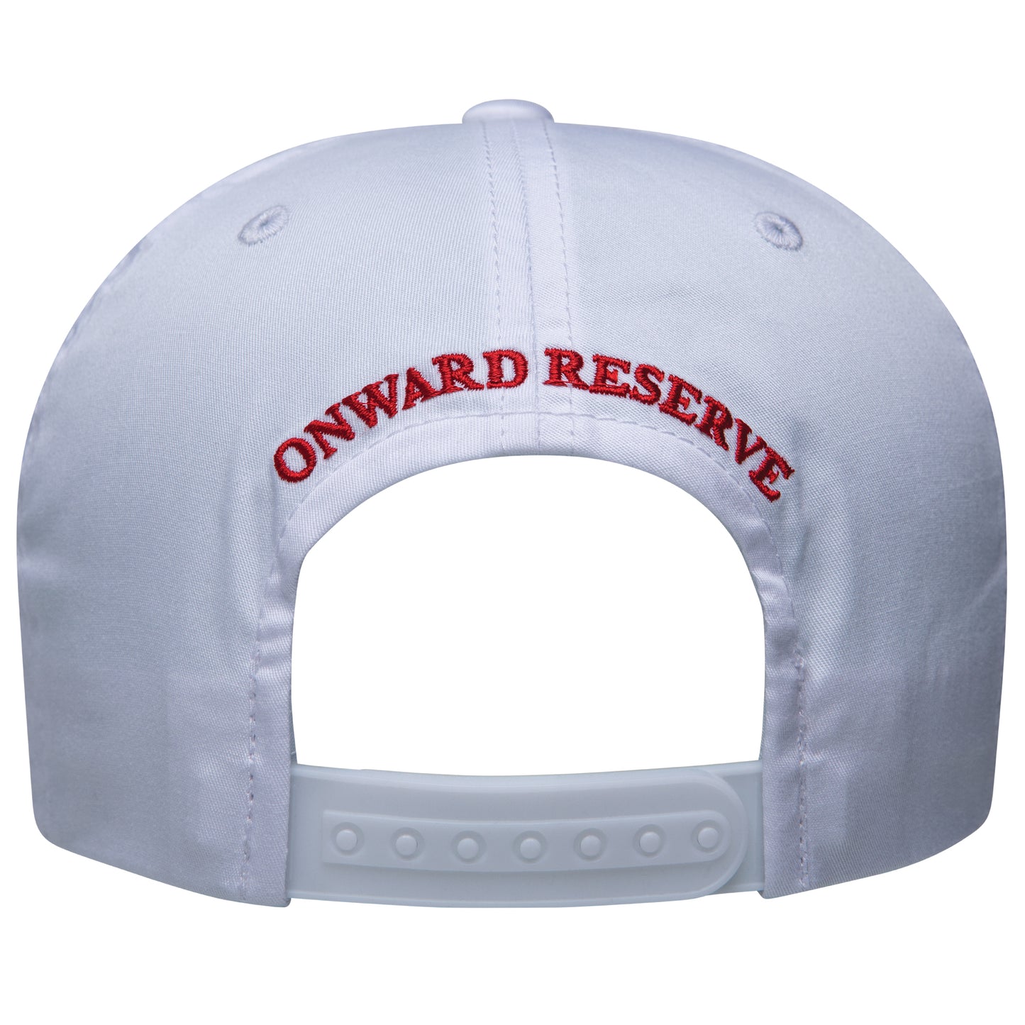 Standing Bulldog Patch Rope Hat - White Hat / Red Rope