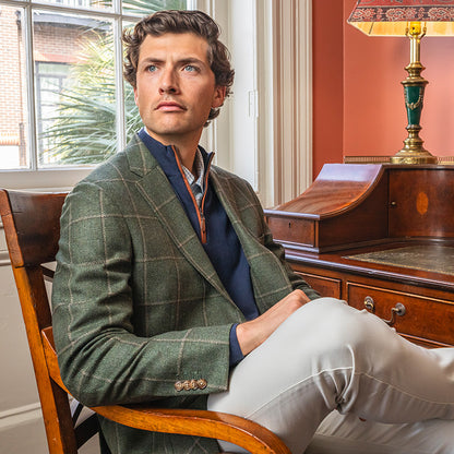 Fratelli Ivy Windowpane Sport Coat - Ivy